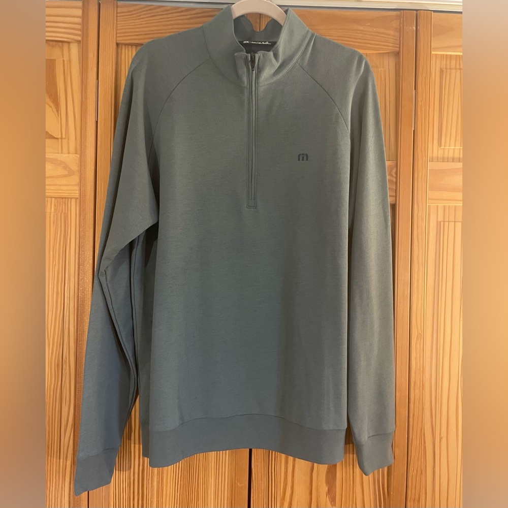 Travis Mathew Men's Slate Blue 1/4 Zip Performance Pullover